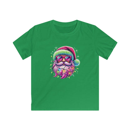 Shine Bright Like Santa! ✨🎅🎄🌈 Kids Softstyle Tee - Whippie's