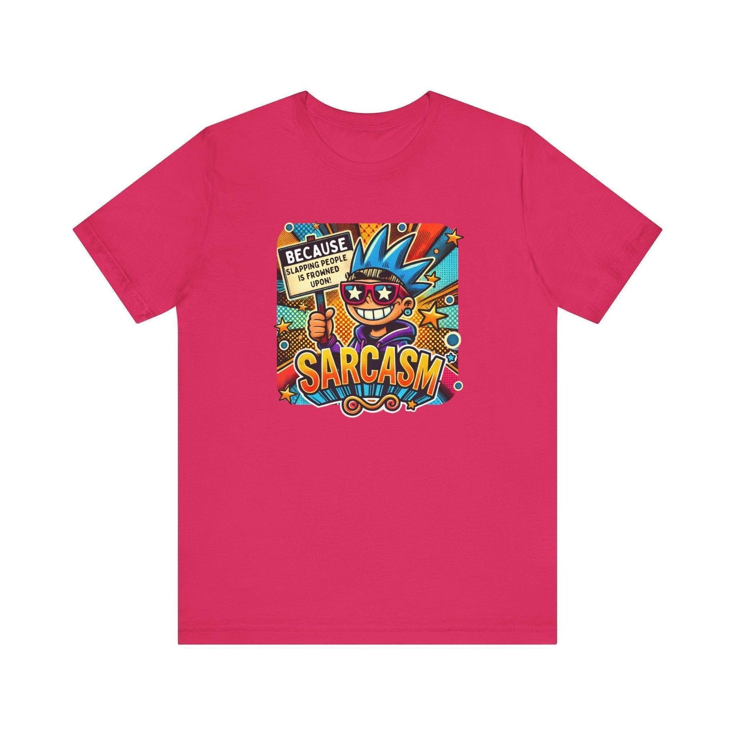 🎭 Sarcasm: It's Better Than Slapping 😉 Unisex Jersey Tee ✨ - Whippie's