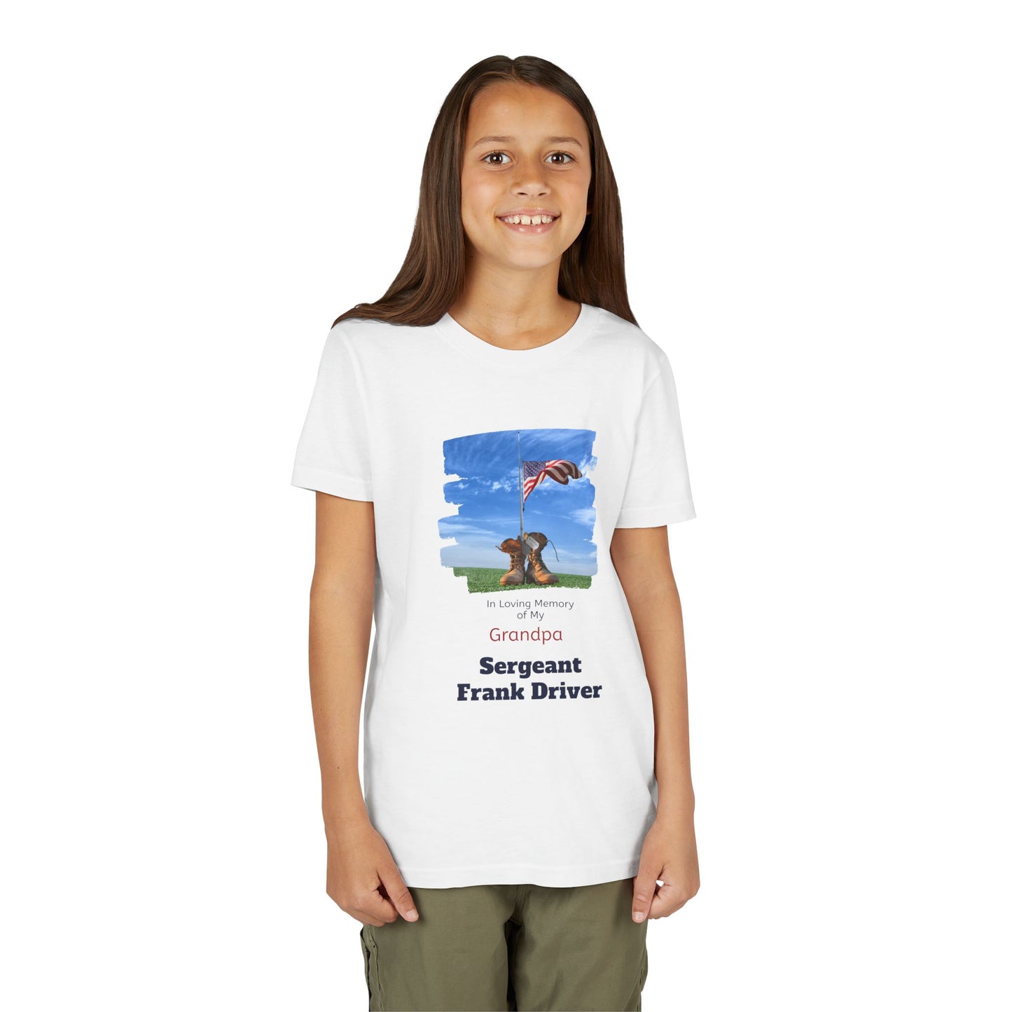Memorial Day Military Boots - Youth T-shirt - Personalizable