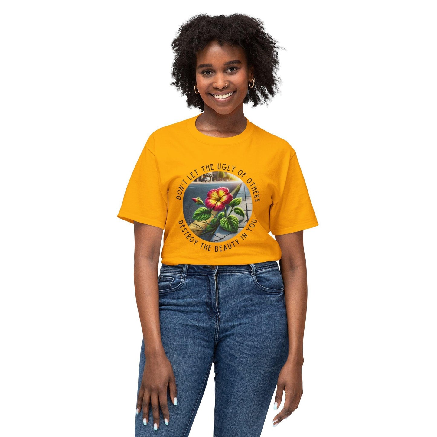 "Don't Let the Ugly..." Negativity Unisex Tee - Rise Above! Unisex HD Cotton T-shirt - Whippie's