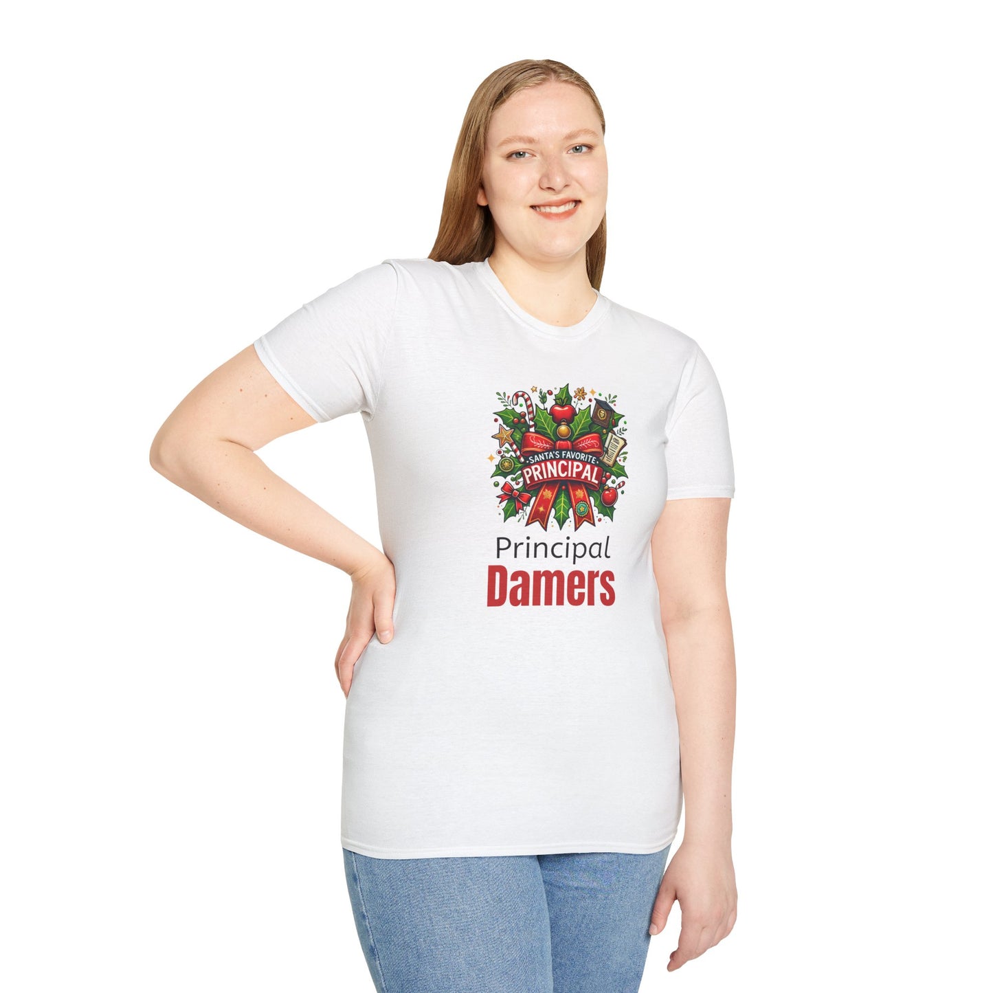 Santa’s Favorite School Principal Christmas Shirt | Unisex Tee