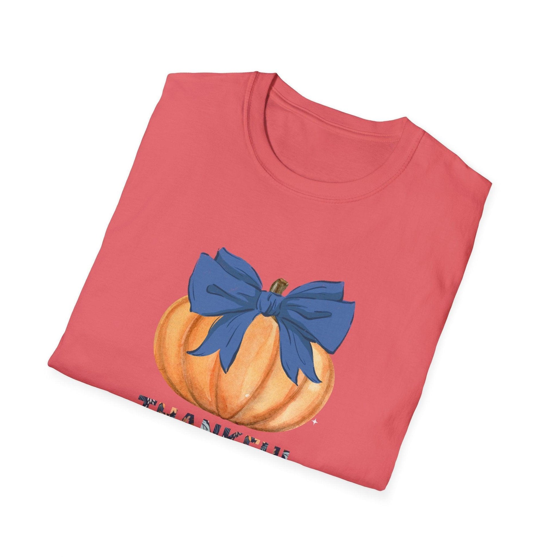 Thankful Pumpkin Tee - A Heart Full of Gratitude! 🧡💙 Unisex Tee - Whippie's
