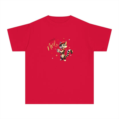 J'attends Noël 🐈‍⬛ Youth Midweight Tee 🎄 A purr-fectly Parisian Christmas for your little one! - Whippie's
