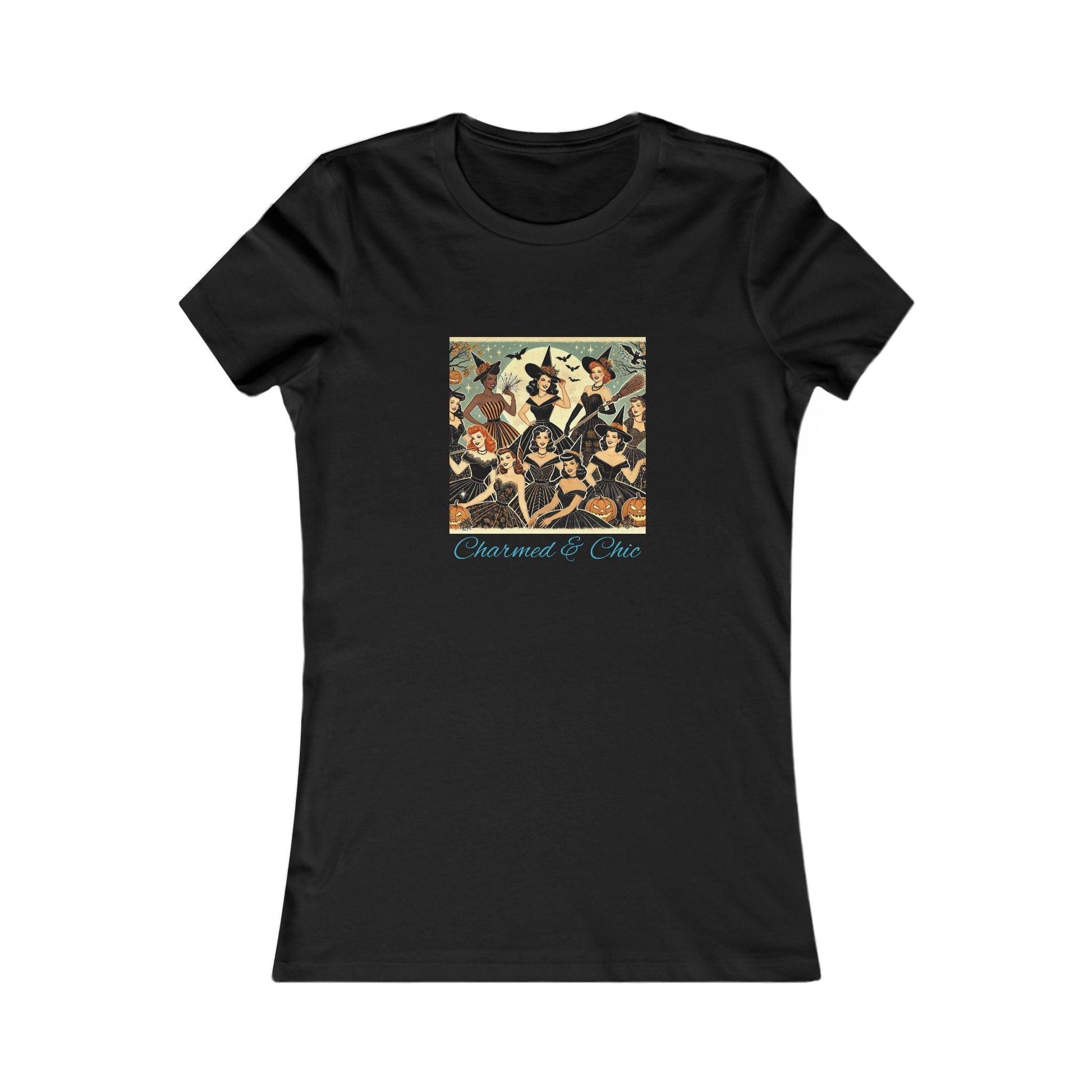 Charmed & Chic: Retro Witches Coven Women's Favorite Tee - Spellbinding Style! 🧙‍♀️✨ - Whippie's
