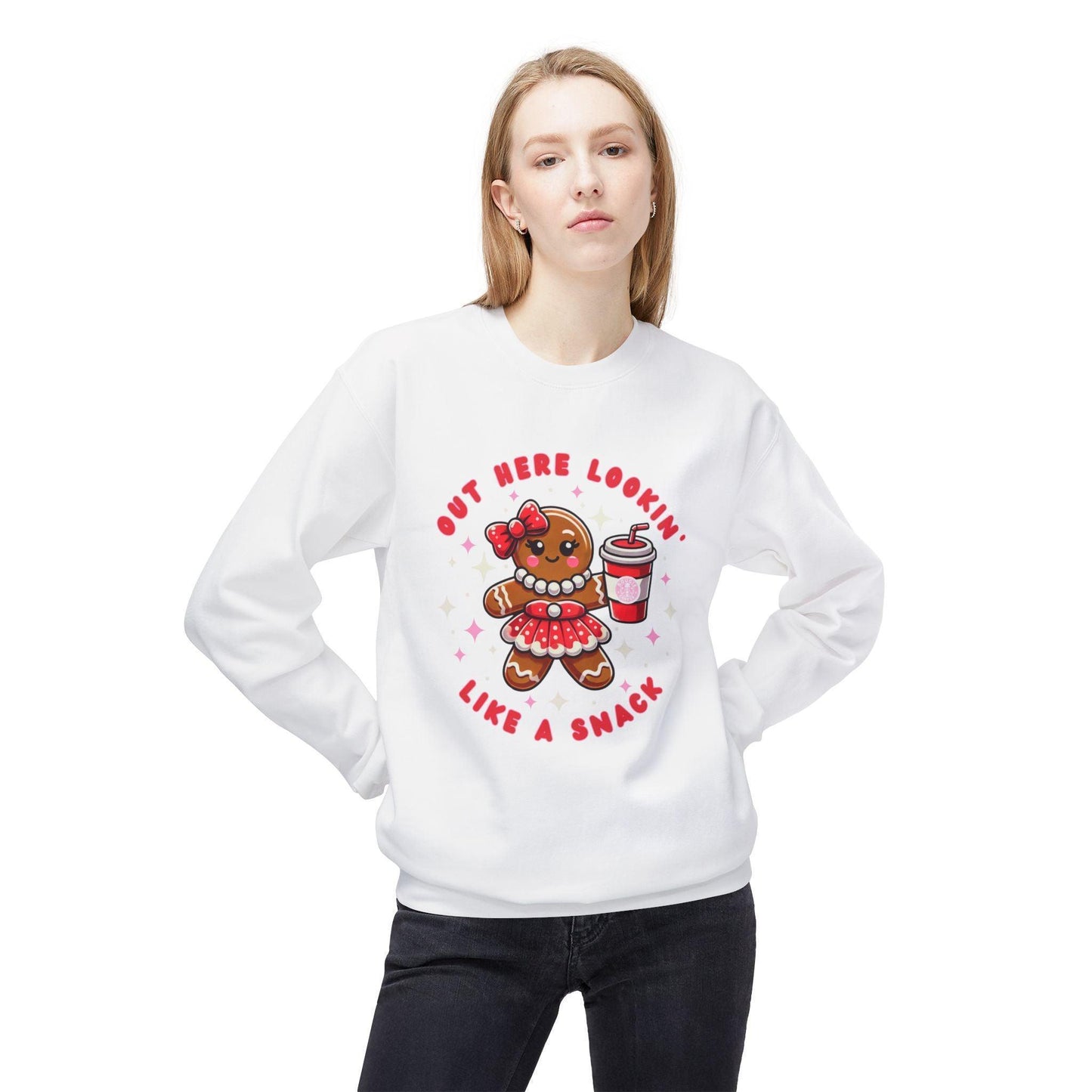 Out Here Lookin' Like a Snack 🍪☕️ Unisex Fleece Sweatshirt 🎄 - Whippie's