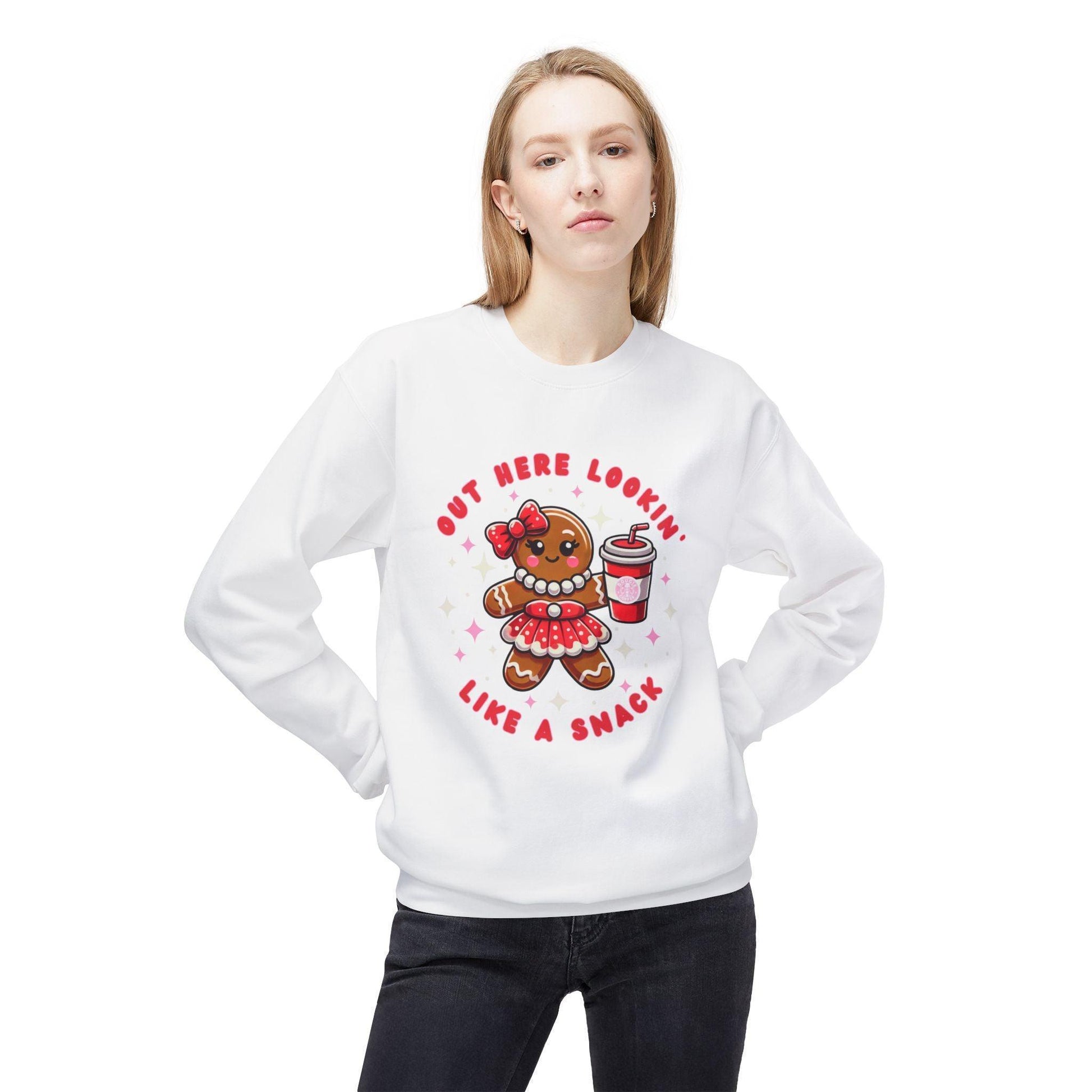 Out Here Lookin' Like a Snack 🍪☕️ Unisex Fleece Sweatshirt 🎄 - Whippie's