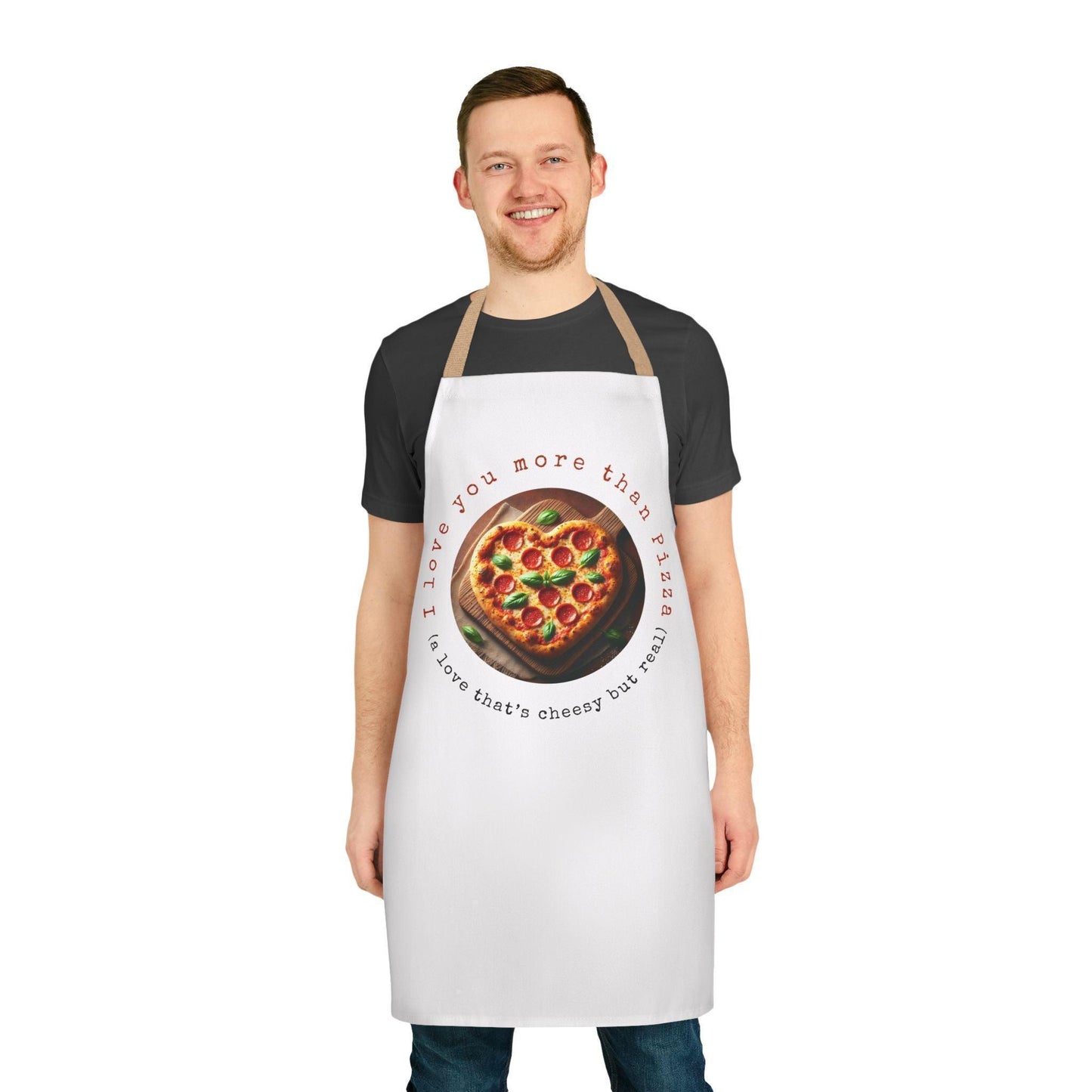 🍕 I ❤️ You More Than Pizza! 🍕 Unisex Apron ✨ Cook up some love in the kitchen! - Whippie's