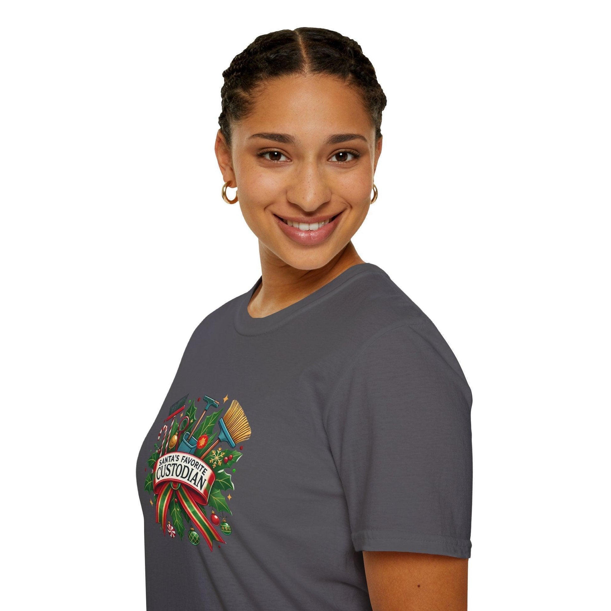 Santa's Favorite Custodian Unisex Tee 🧹🎅 - Whippie's