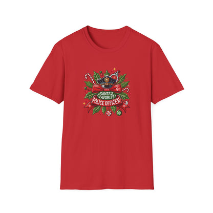 Santa's Favorite Police Officer Tee - Festive & Brave!