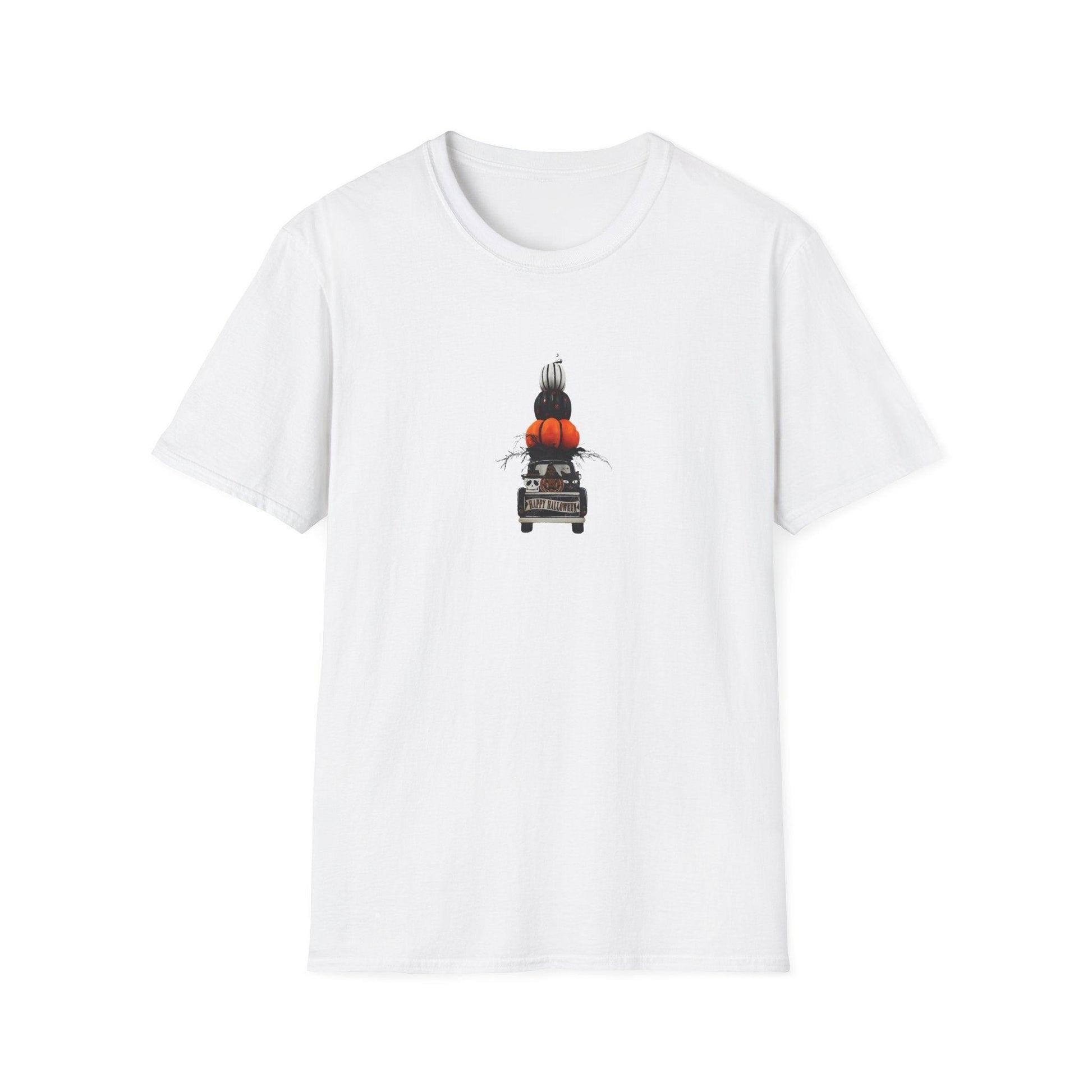 Happy Halloween! 🎃👻💀 Truckin' Treats in Style! - Unisex Softstyle T-shirt - Whippie's