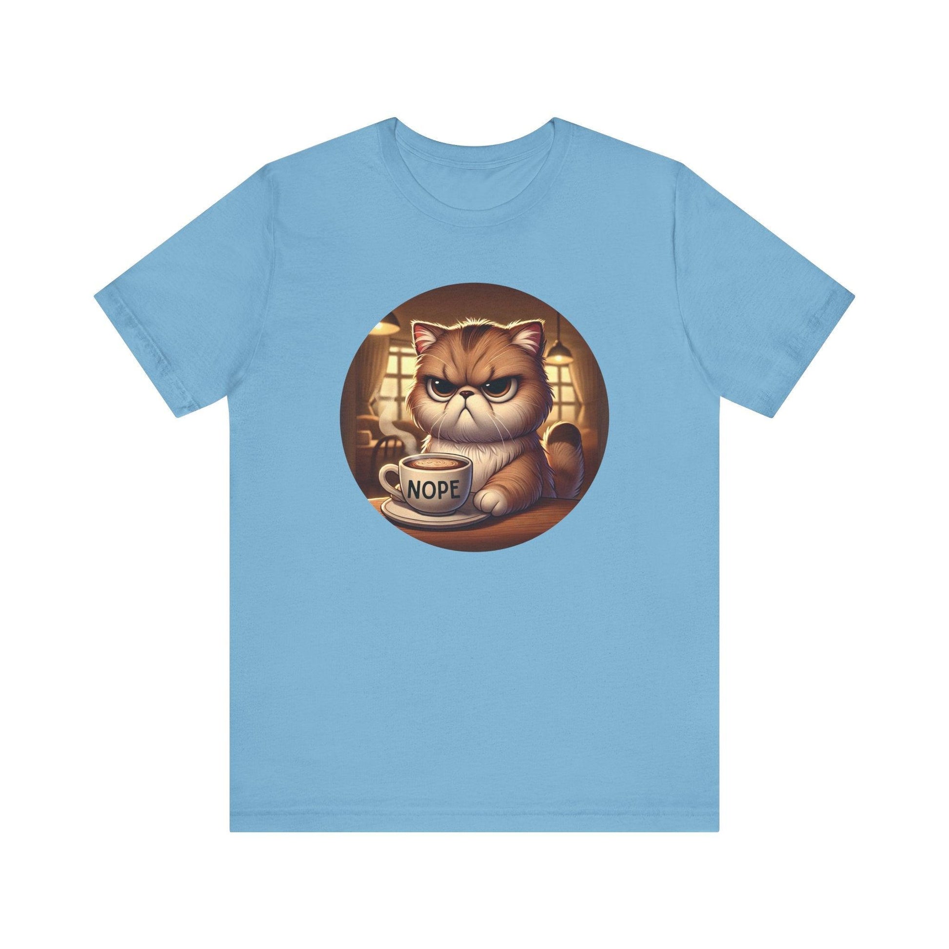 Grumpy Cat Cafe - Unisex Jersey Tee - 🐱☕ Nope, Not Today! ☕🐱 - Whippie's