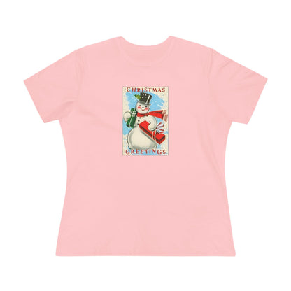 Christmas Greetings - Snowman - Women's Tee - Whippie's