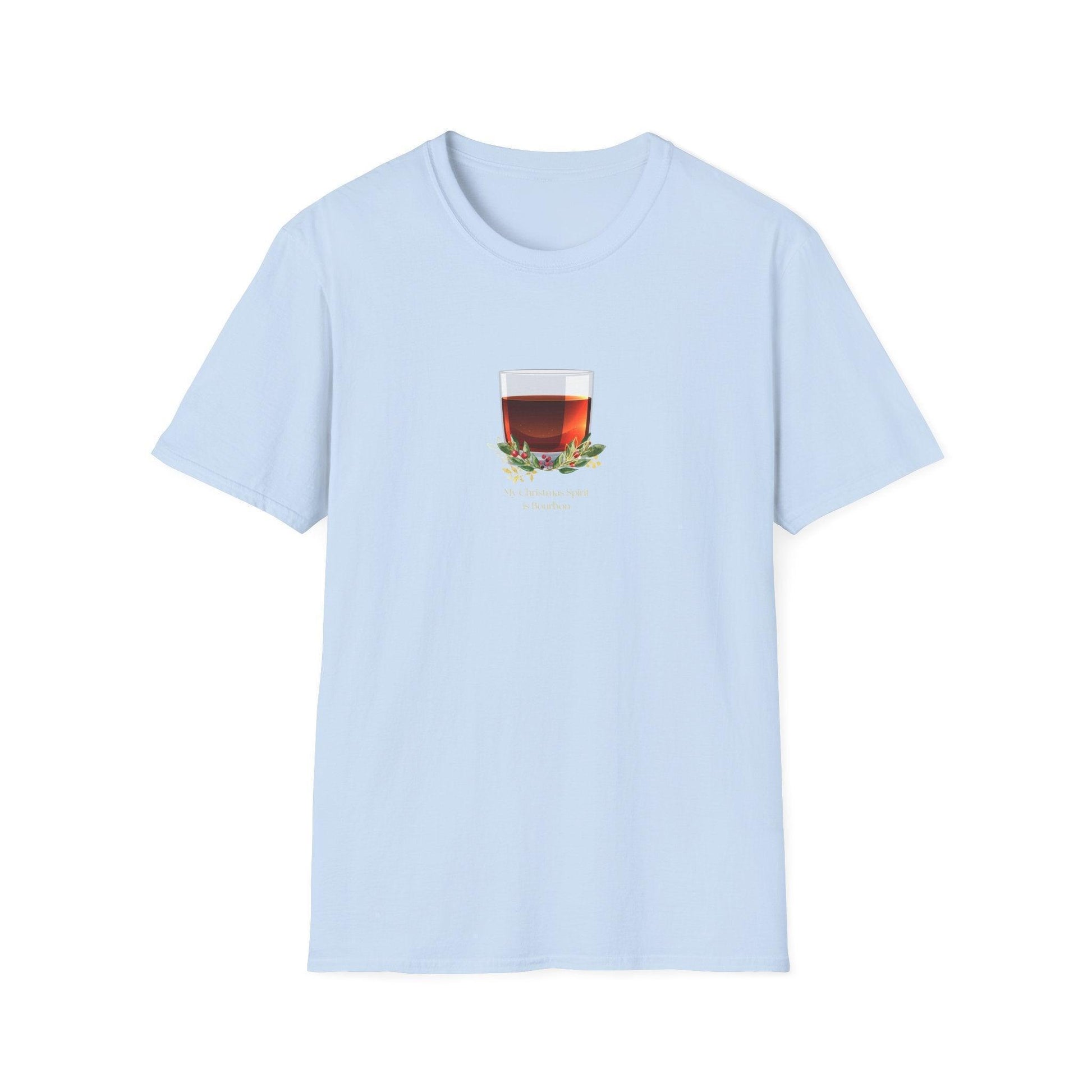 My Christmas Spirit is Bourbon 🥃🎄 - Unisex Softstyle T-shirt - Whippie's