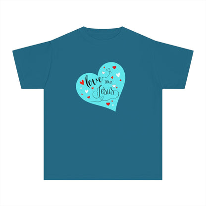 💙 Love Like Jesus ❤️ Youth Midweight Tee ✨ Spread love and kindness. - Whippie's