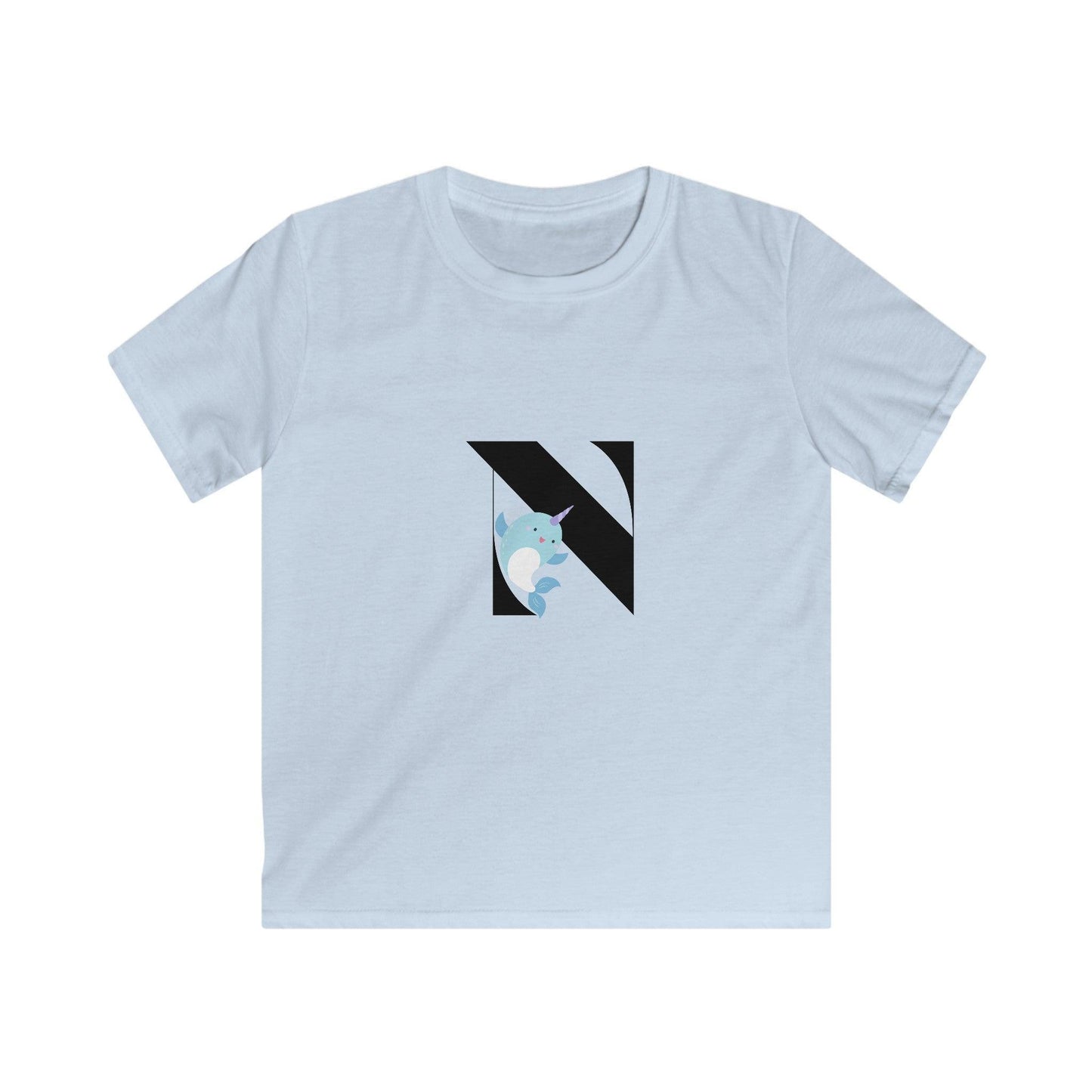 Alphabet Adventures: Letter N - Narwhal Youth T-Shirt - Whippie's