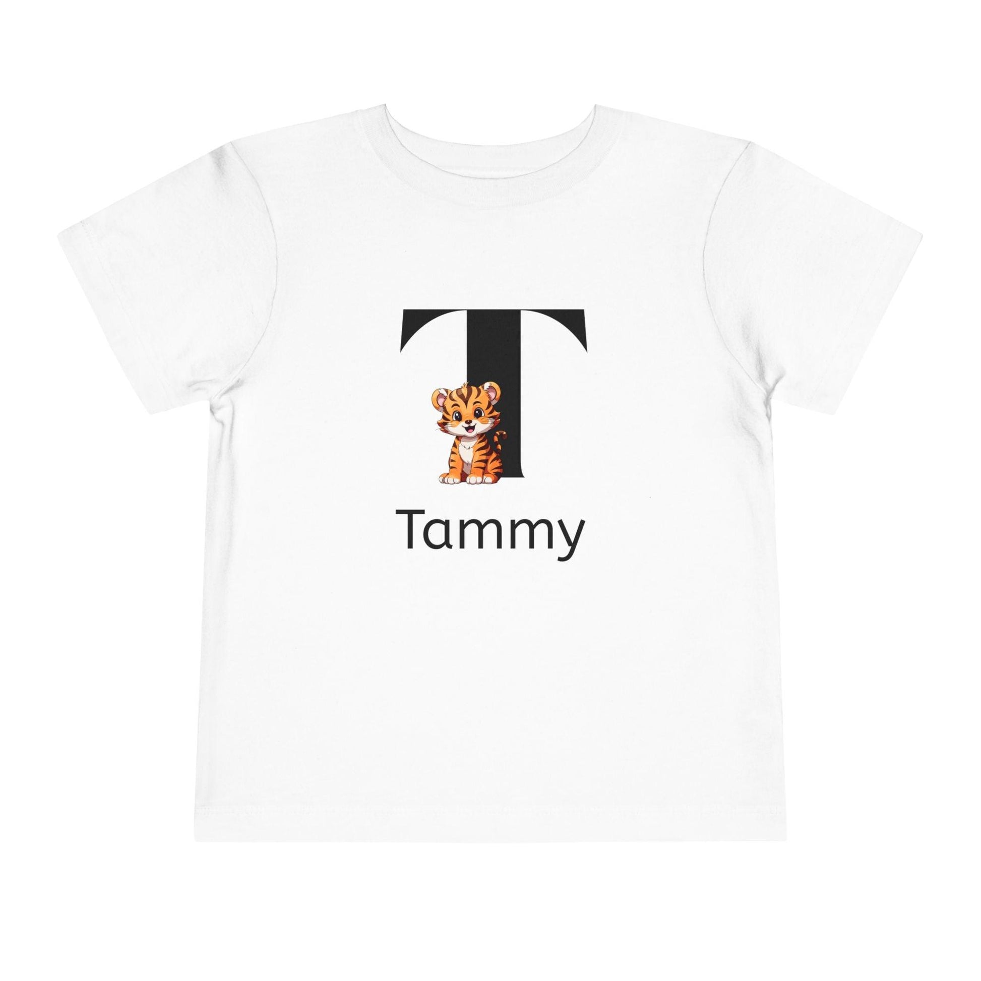 Alphabet Adventures: Letter T - Tiger Toddler T-shirt - Personalizable - Whippie's