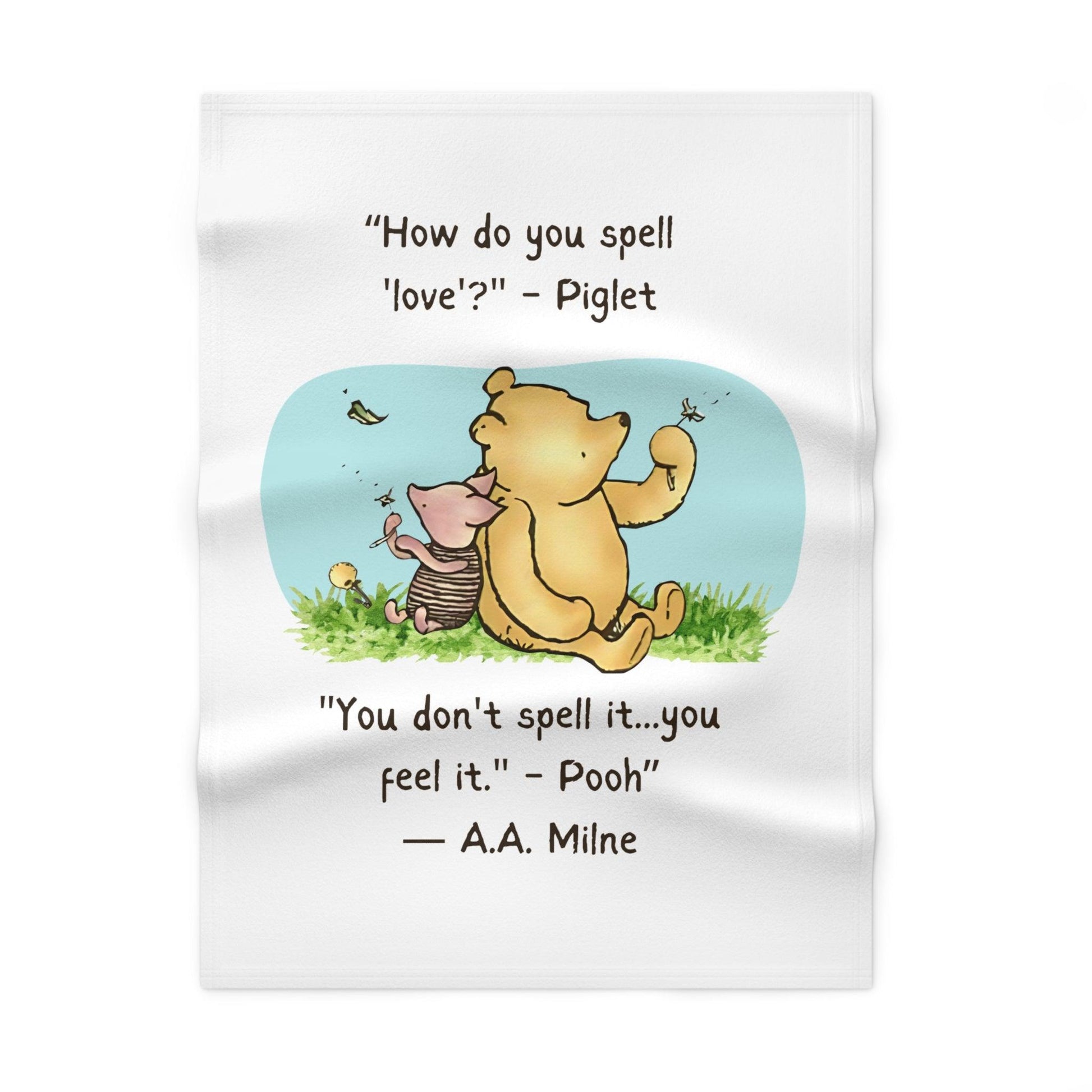 How Do You Spell Love? Soft Fleece Baby Blanket - Feel the Love! 🍯❤️ - Whippie's
