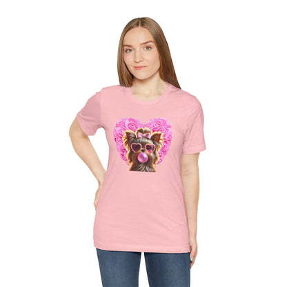 Yorkie Love Unisex Jersey Tee - 💖 Cuteness Overload! 💖 - Whippie's