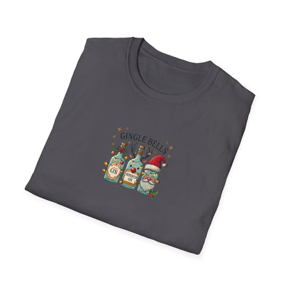 Gingle Bells, Gin All the Way! 🎄🎅🍸 - Unisex Softstyle T-shirt - Whippie's