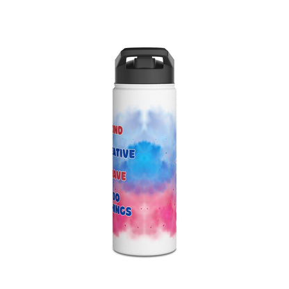 I Can Do Hard Things Stainless Steel Water Bottle - Personalizable - Whippie's