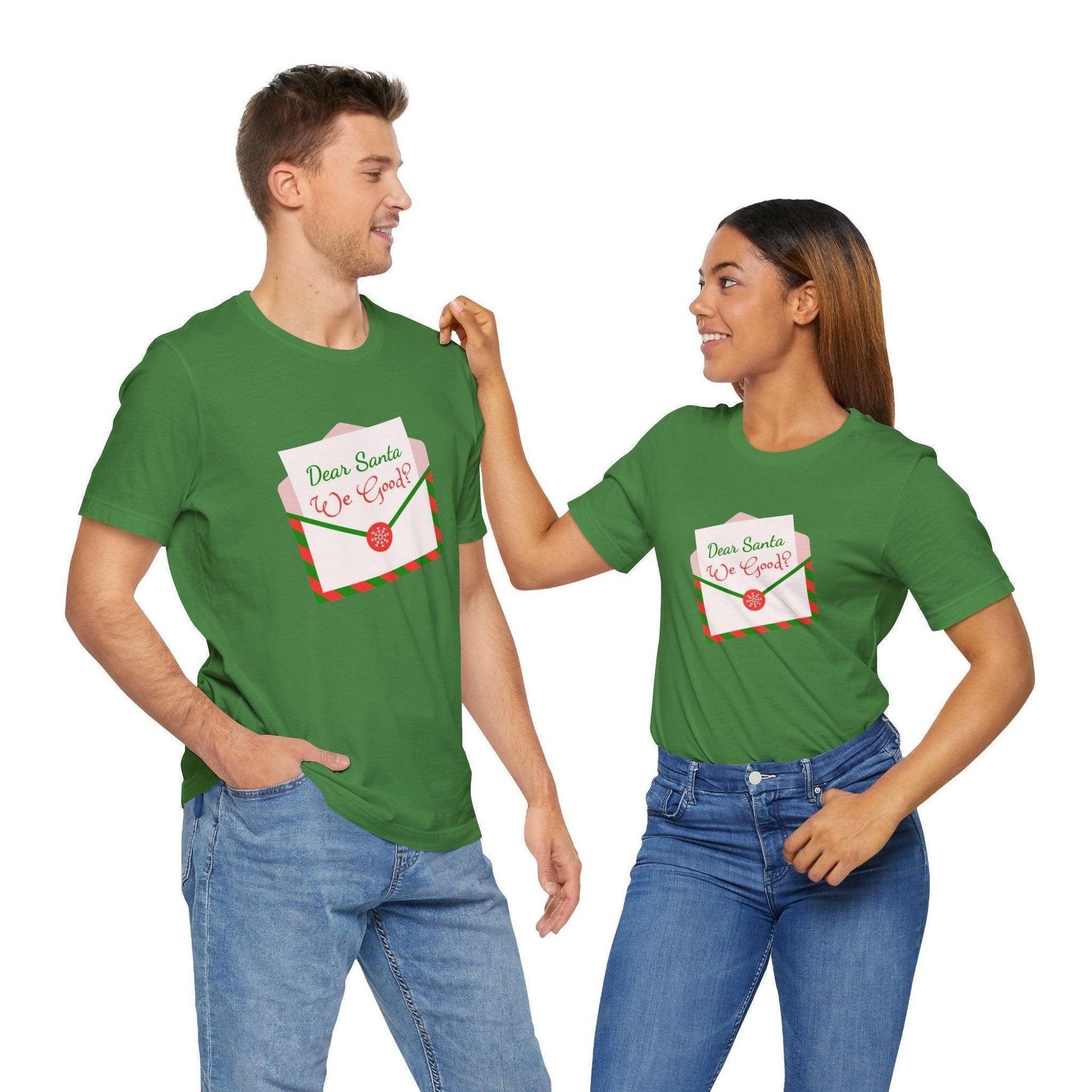 🎅 Dear Santa, We Good? 💌 Unisex Jersey Tee ✨ Been naughty or nice? Santa knows! - Whippie's