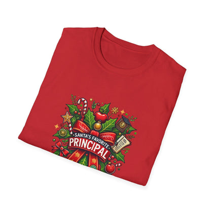 Santa's Favorite School Principal Unisex Tee 🍎🎅 - Whippie's