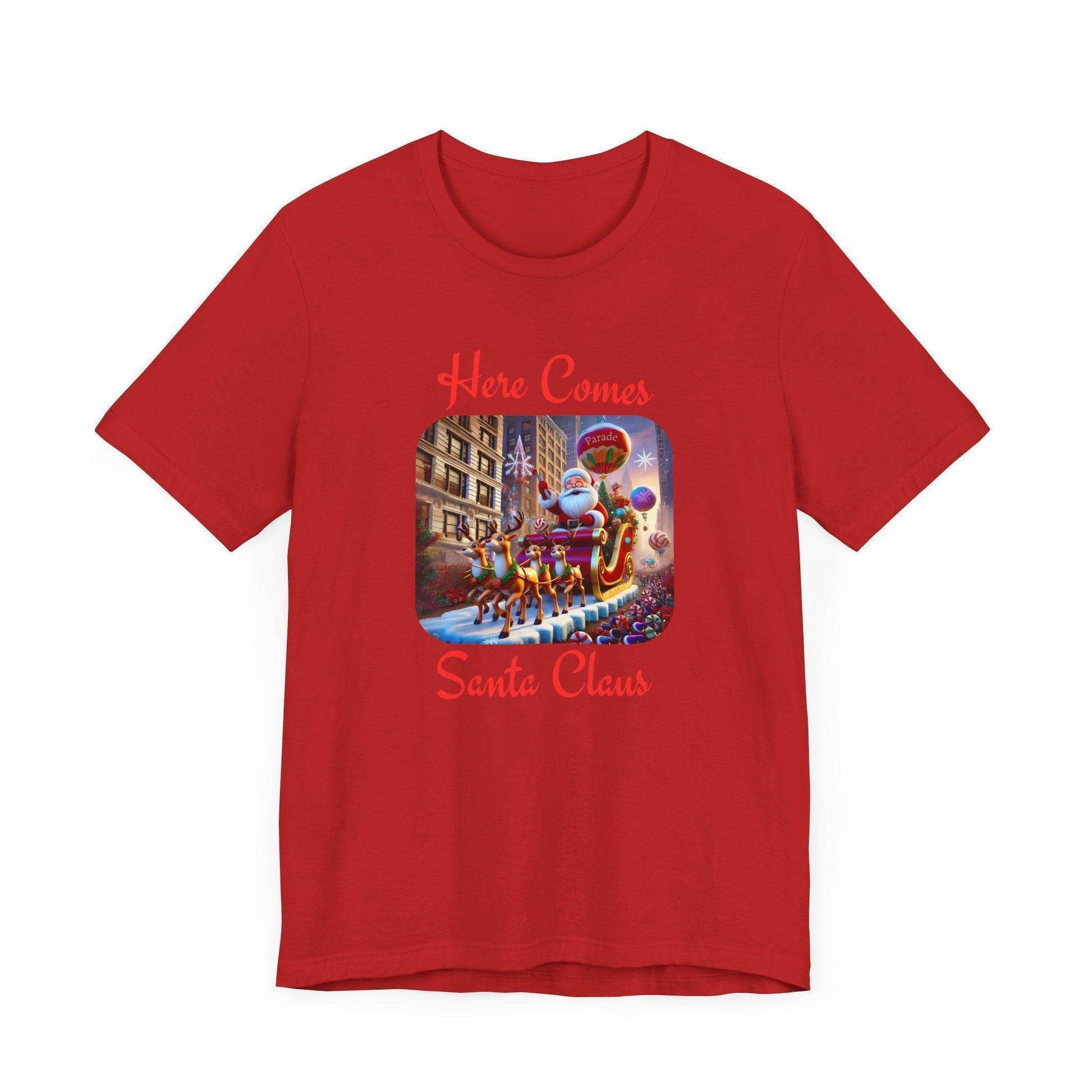 🎅 Here Comes Santa Claus 🎄 Unisex Jersey Tee ✨ - Whippie's