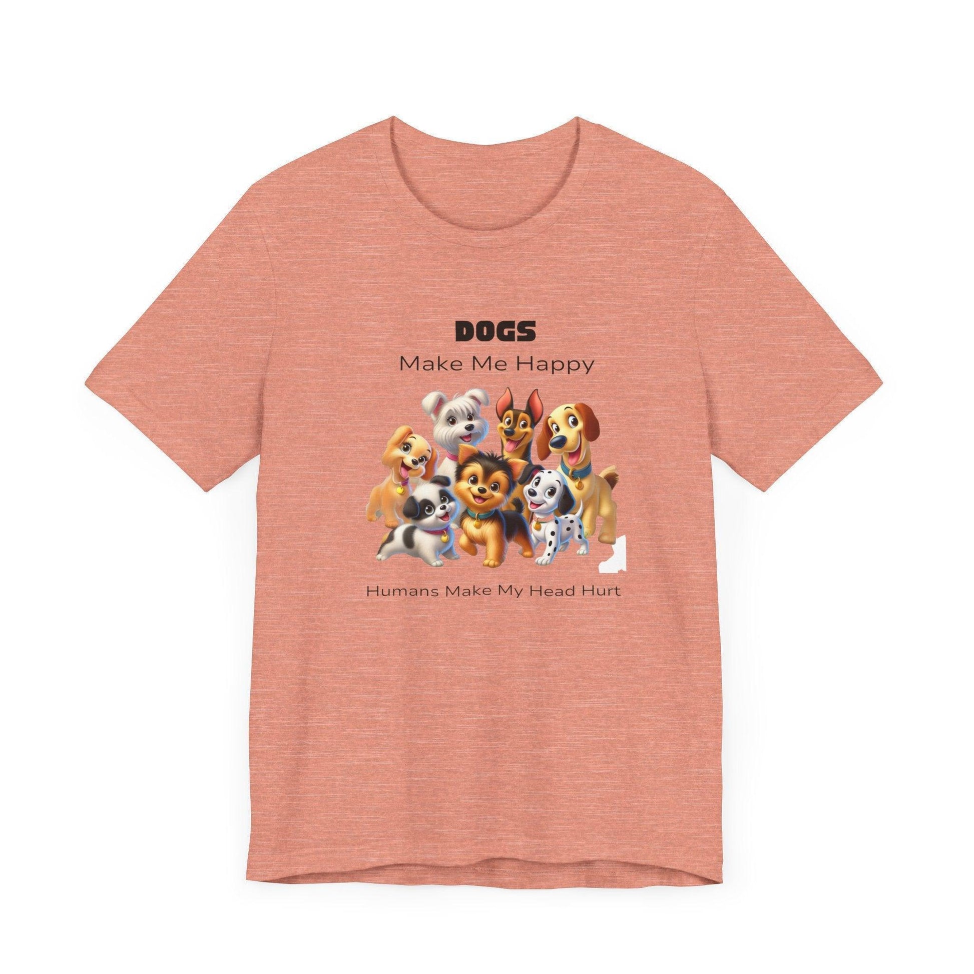 🐶 Dogs Make Me Happy 😊 Unisex Jersey Tee ✨ Pawsitive vibes only! 🐾 - Whippie's