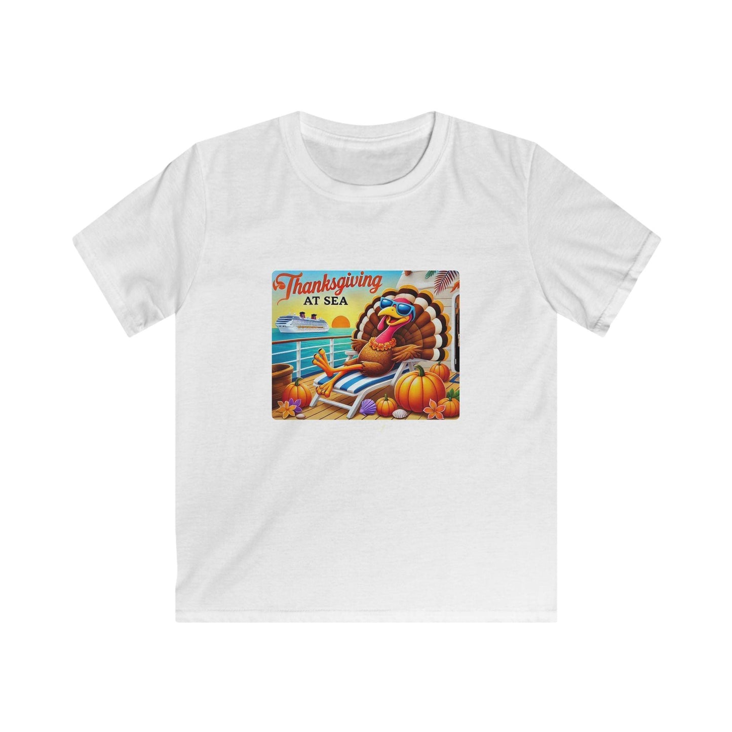 Turkey on a Cruise Kids' Tee! 🛳️🍂 (He's on vacation! 😂) - Whippie's