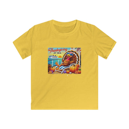 Turkey on a Cruise Kids' Tee! 🛳️🍂 (He's on vacation! 😂) - Whippie's