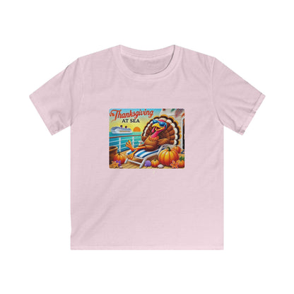 Turkey on a Cruise Kids' Tee! 🛳️🍂 (He's on vacation! 😂) - Whippie's