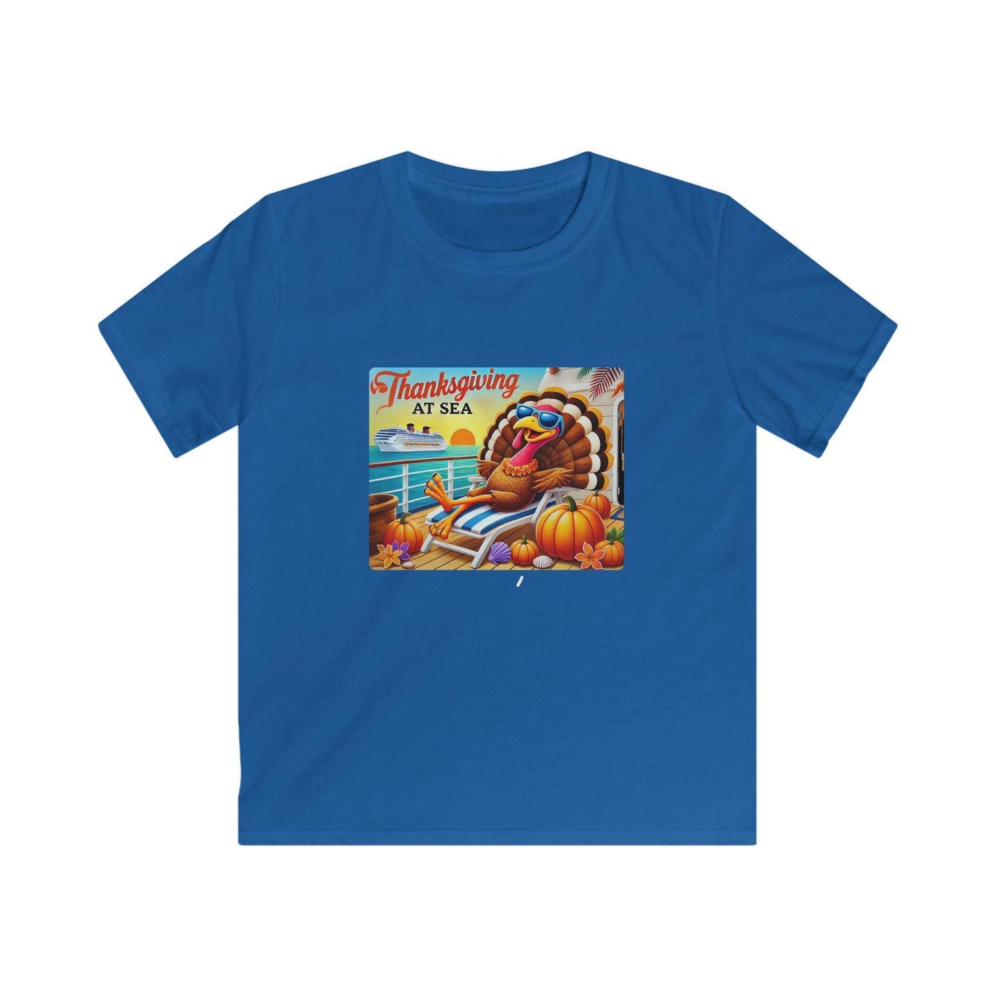 Turkey on a Cruise Kids' Tee! 🛳️🍂 (He's on vacation! 😂) - Whippie's