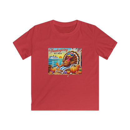 Turkey on a Cruise Kids' Tee! 🛳️🍂 (He's on vacation! 😂) - Whippie's