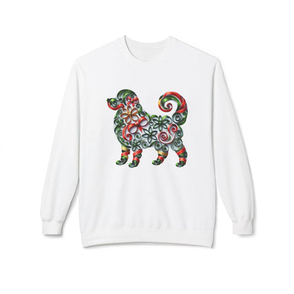 🐶 Merry Woofmas! 🎄 Unisex Fleece Sweatshirt 🎁 - Whippie's