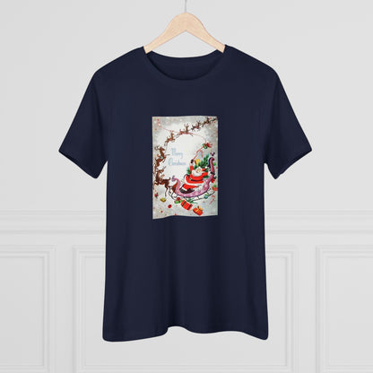 Merry Christmas - Santa and His Sleigh - Women's Tee - Whippie's