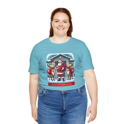 🎅 Santa's Off-Season Hustle 🍕 Unisex Tee ✨ Who knew Santa delivered more than presents? - Whippie's
