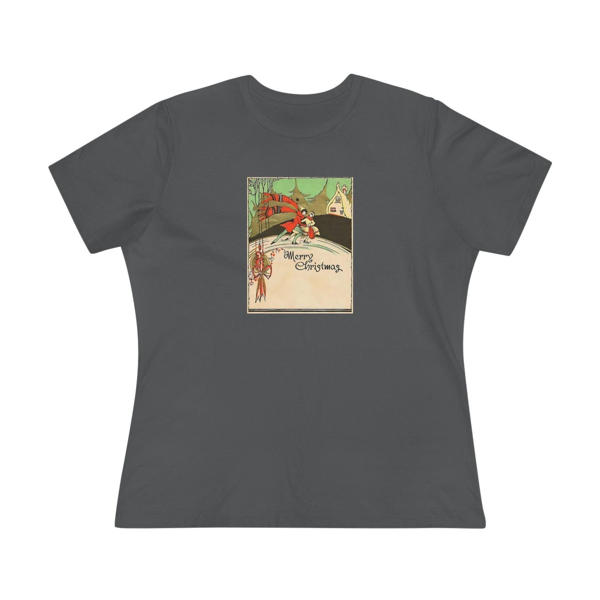 Merry Christmas - Ice Skating Couple - Women's Tee - Whippie's