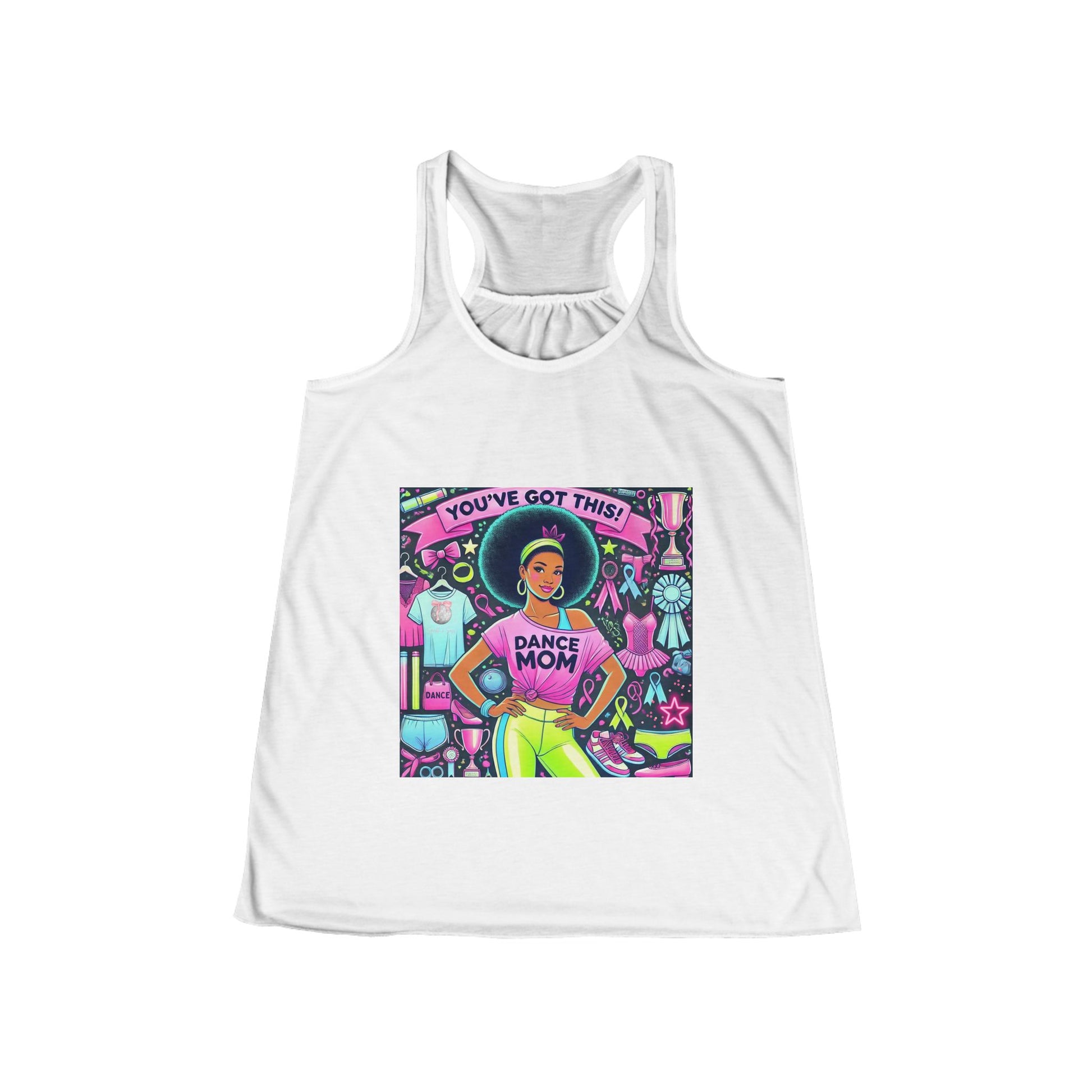 Dance Mom: You've Got This - Natural Hair Mom Flowy Racerback Tank - Whippie's
