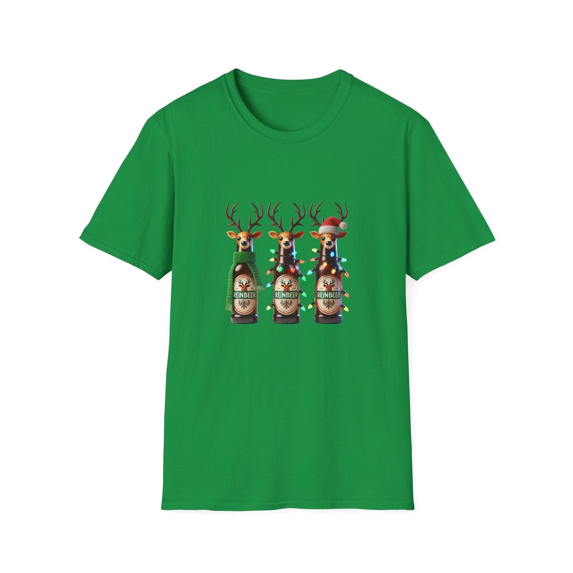 Reinbeer: 'Tis the Season to be Drinking! 🍻🦌🎄 - Unisex Softstyle T-shirt - Whippie's