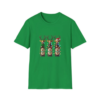 Reinbeer: 'Tis the Season to be Drinking! 🍻🦌🎄 - Unisex Softstyle T-shirt - Whippie's