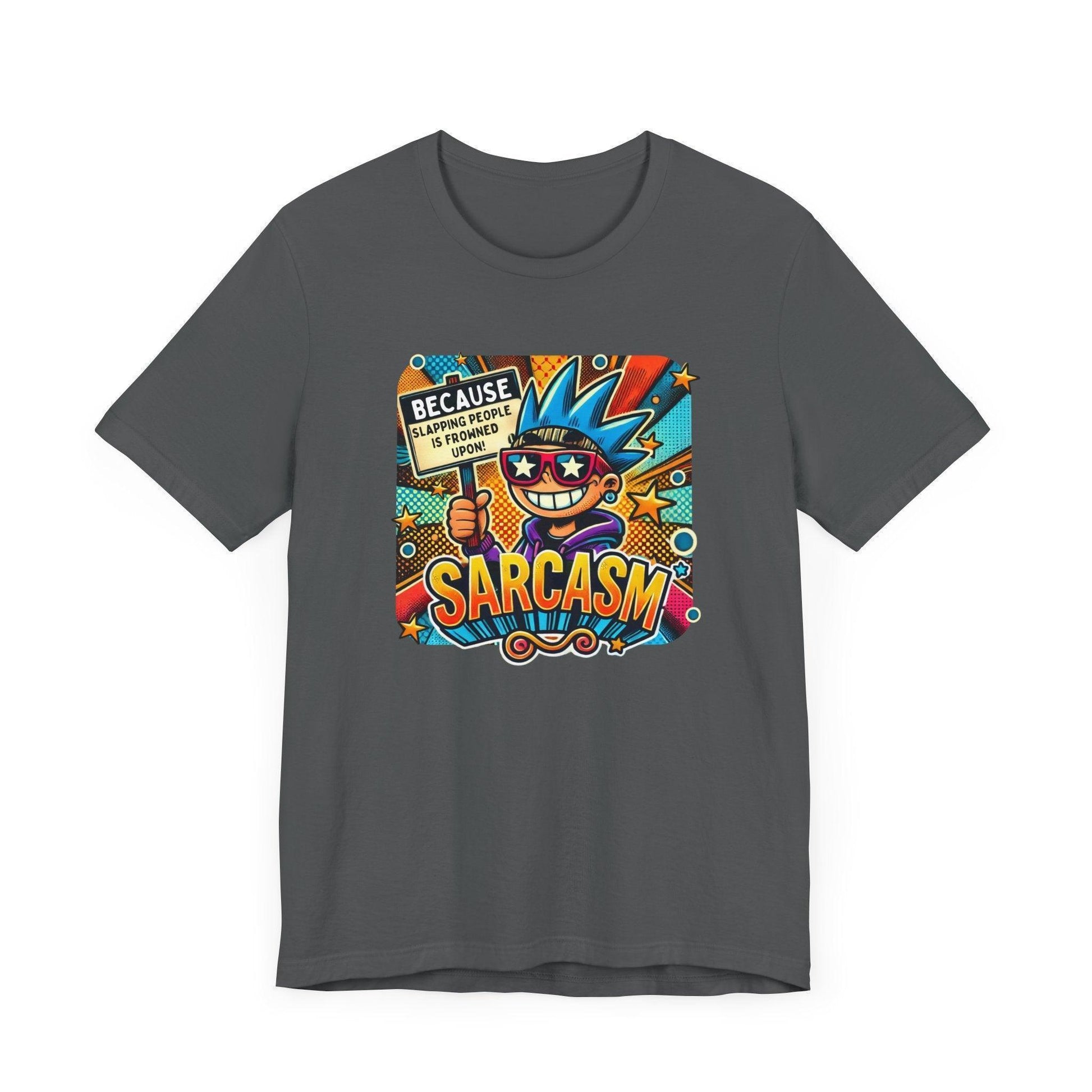 🎭 Sarcasm: It's Better Than Slapping 😉 Unisex Jersey Tee ✨ - Whippie's