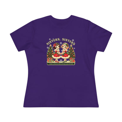 Sisters, Sisters (Blonde & Brunette Sisters) There Were Never Such Devoted Sisters! 👭🏻‍🤝‍👭🏼🎄 - Women's Softstyle Tee - Whippie's