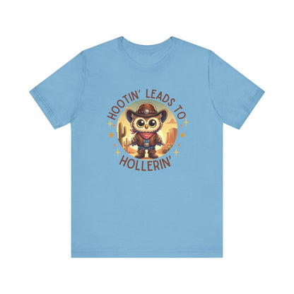 Hootin' Leads to Hollerin' - Unisex Jersey Tee - 🤠 Yeehaw! Embrace Your Inner Cowboy/Cowgirl 🤠 - Whippie's