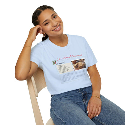 Tourtière Recipe Card - Unisex T-Shirt - French Canadian Christmas Traditions! 🎄 - Whippie's