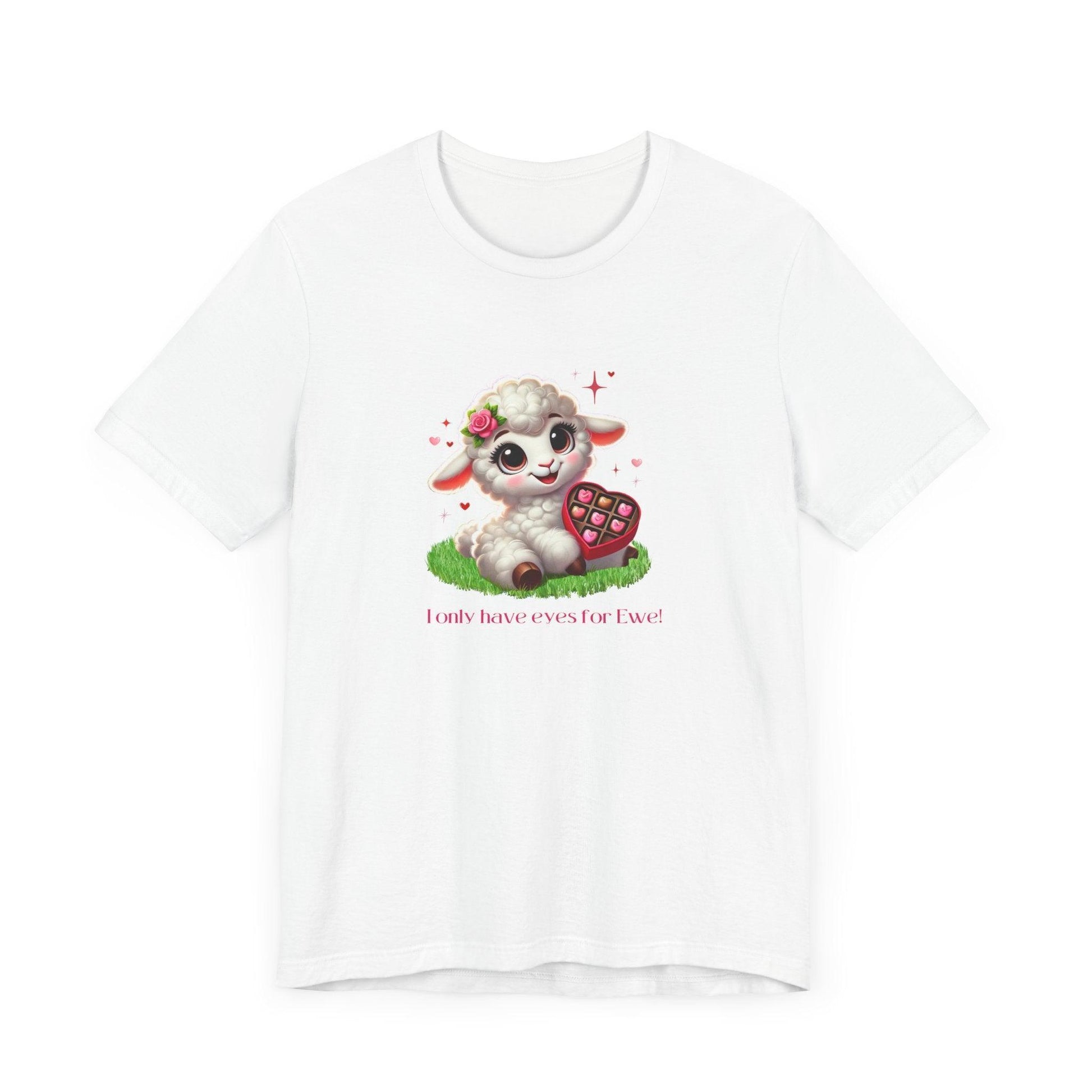 💖 I Only Have Eyes for Ewe! 🐑 Unisex Jersey Tee ✨ Spread the love this Valentine's Day! - Whippie's