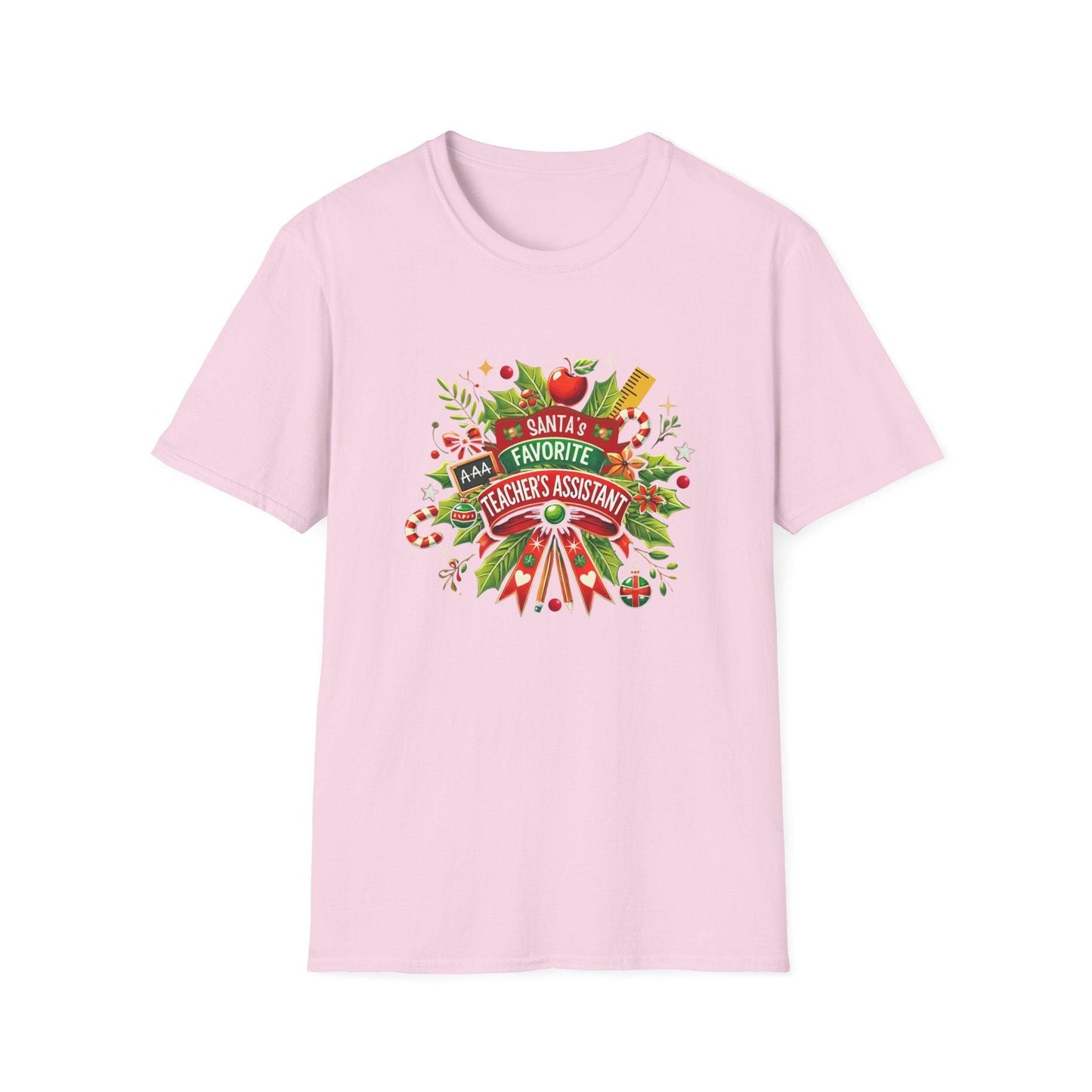 Santa's Favorite Teacher's Assistant - Spreading Holiday Cheer in the Classroom! 🎅🎄 Unisex Tee 🍎🎅 - Whippie's