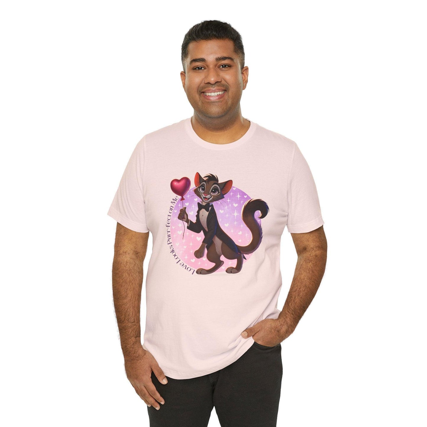 💖 Love Looks Purr-fect on Me 😻 Unisex Jersey Tee ✨ Feline fine and ready to shine! - Whippie's