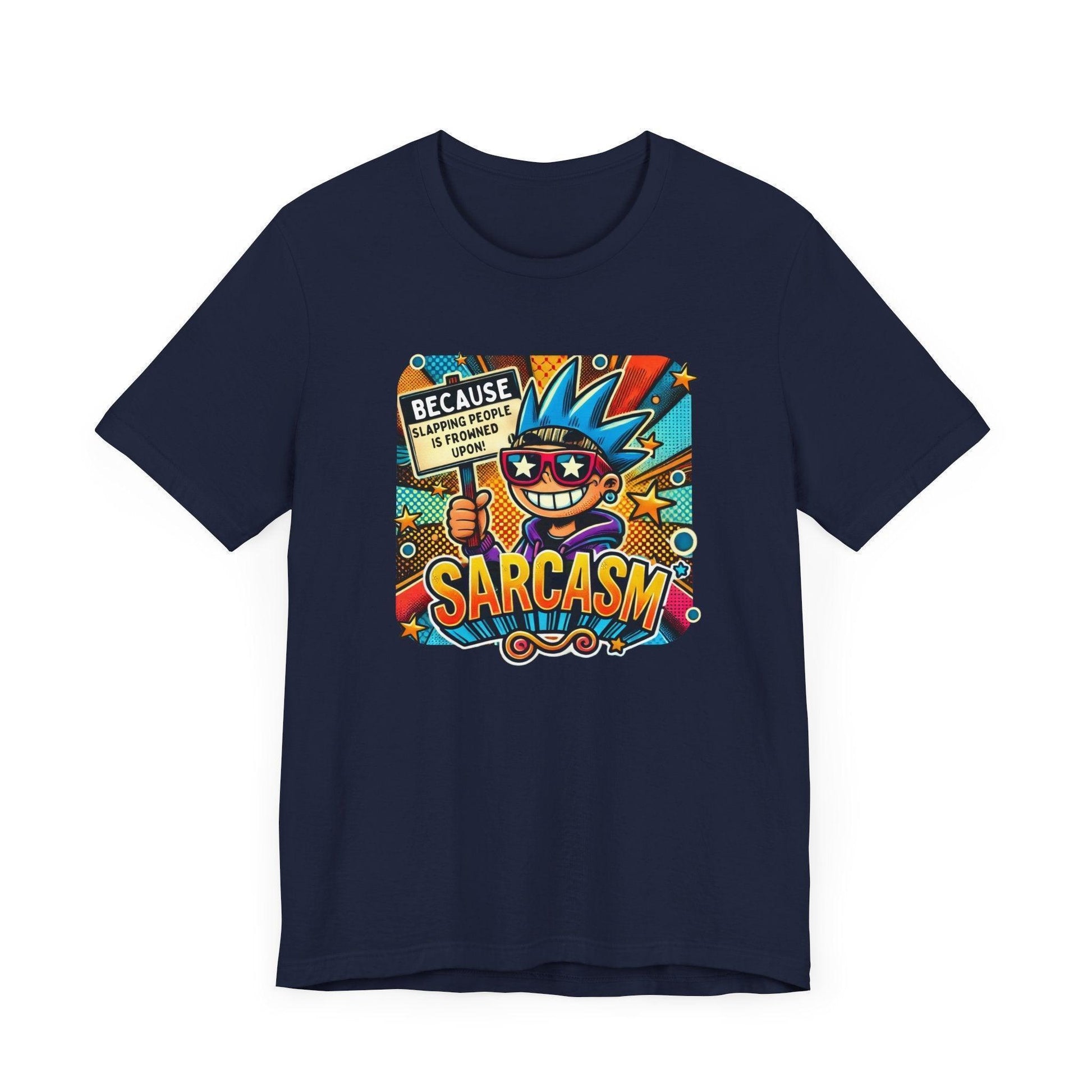 🎭 Sarcasm: It's Better Than Slapping 😉 Unisex Jersey Tee ✨ - Whippie's