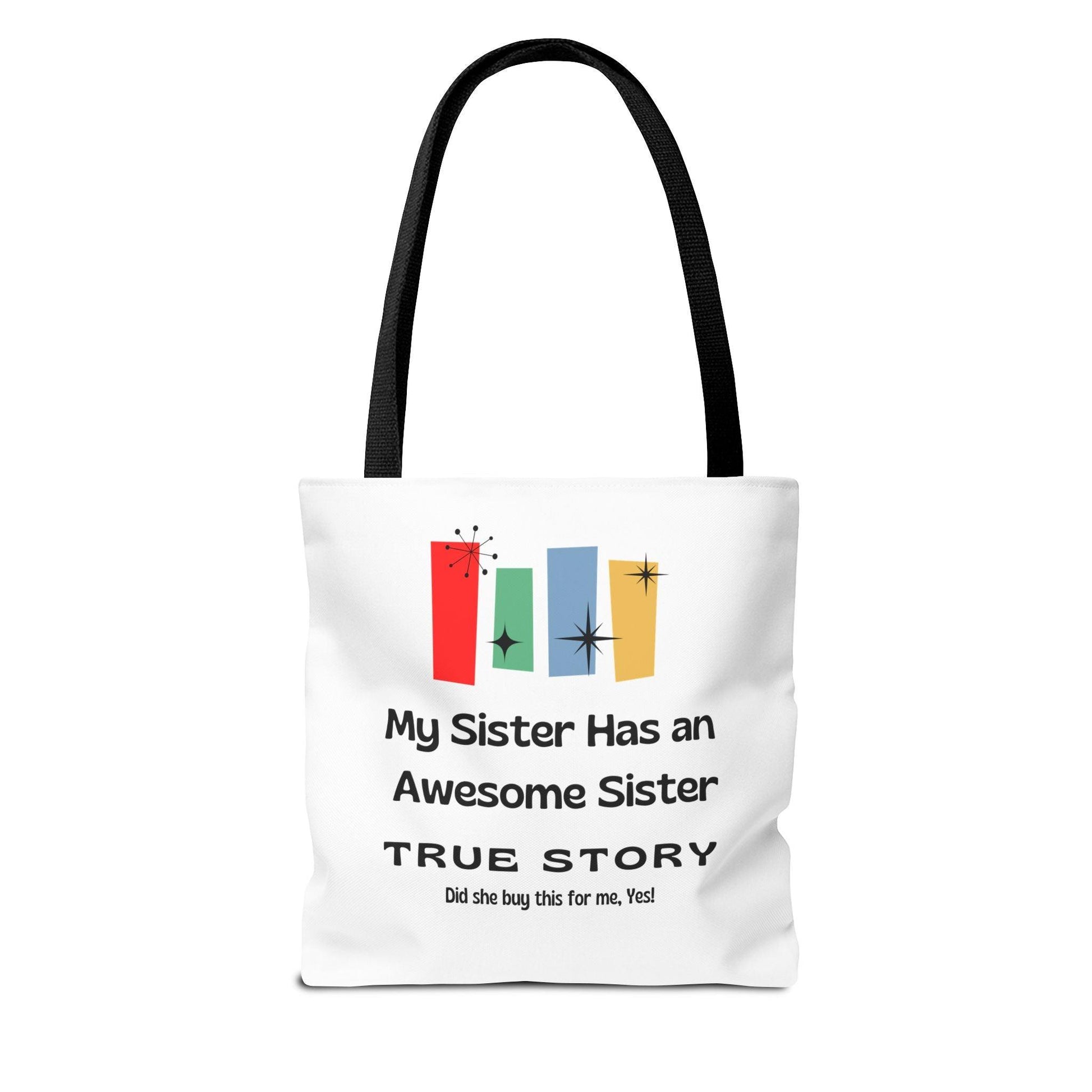 "Awesome Sister" Tote Bag - A Sisterly Tribute 👭🍷 - Whippie's