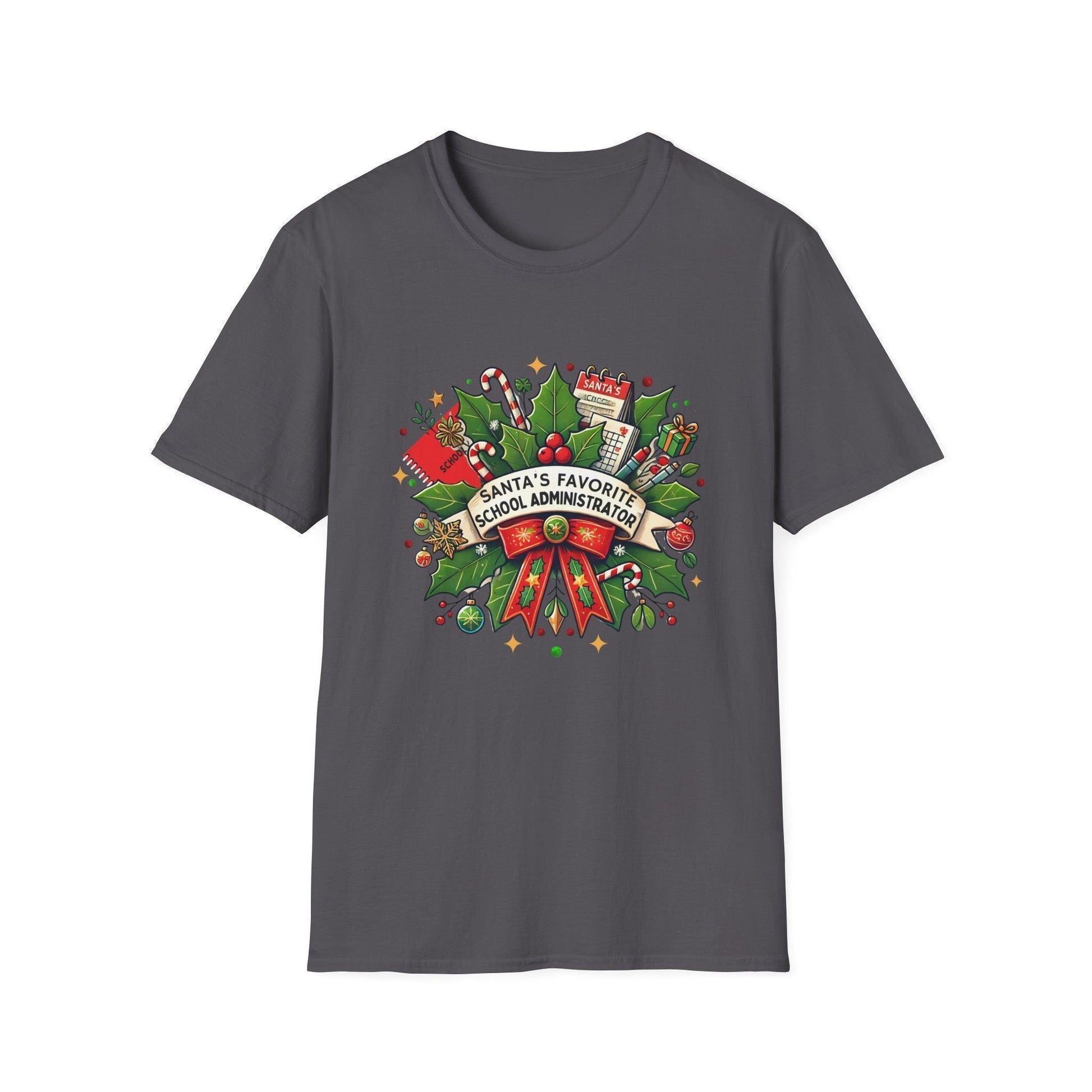 Santa's Favorite School Administrator Unisex Tee 🍎🎅 - Whippie's